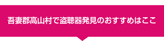 吾妻郡高山村で盗聴器発見のおすすめはここ