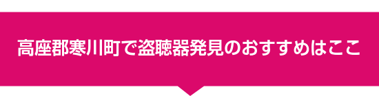 高座郡寒川町で盗聴器発見のおすすめはここ