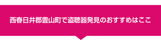 西春日井郡豊山町で盗聴器発見のおすすめはここ