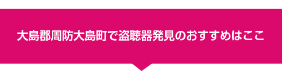 大島郡周防大島町で盗聴器発見のおすすめはここ